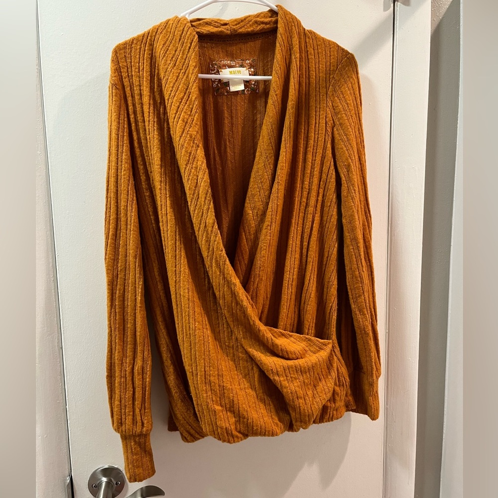 Anthropologie Maeve Faux Wrap Sweater Size M